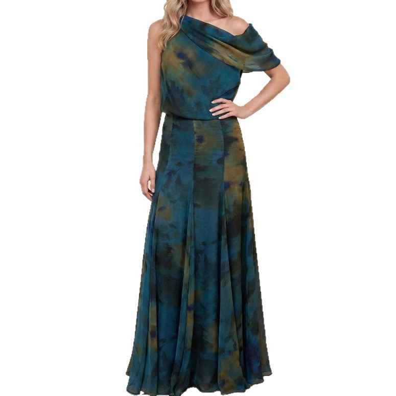Artistic Retro Mesh Breathable Long Dress