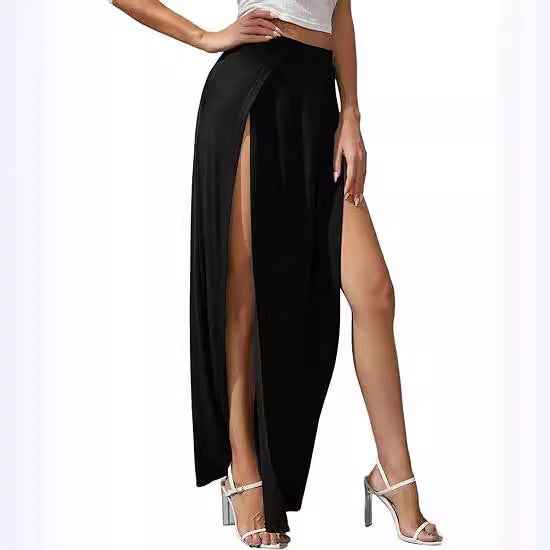Irregular Skirt Modal Solid-color Evening Gown Long Dress