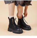 Vintage Chunky Heel Mid-Calf Martin Boots