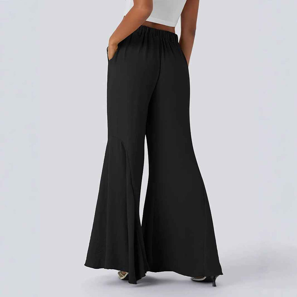 Stylish And Elegant Solid-color Versatile Flared Pants For Women