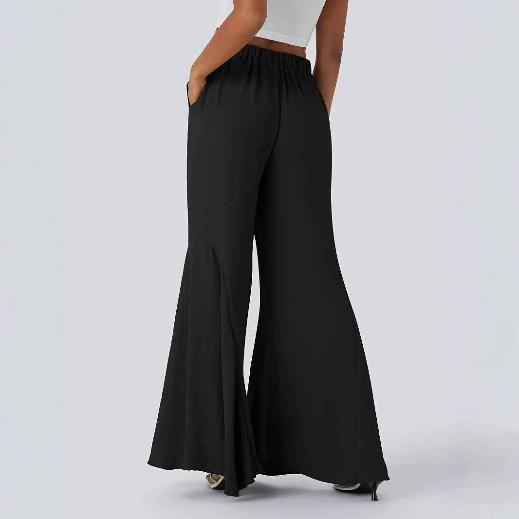 Stylish And Elegant Solid-color Versatile Flared Pants For Women