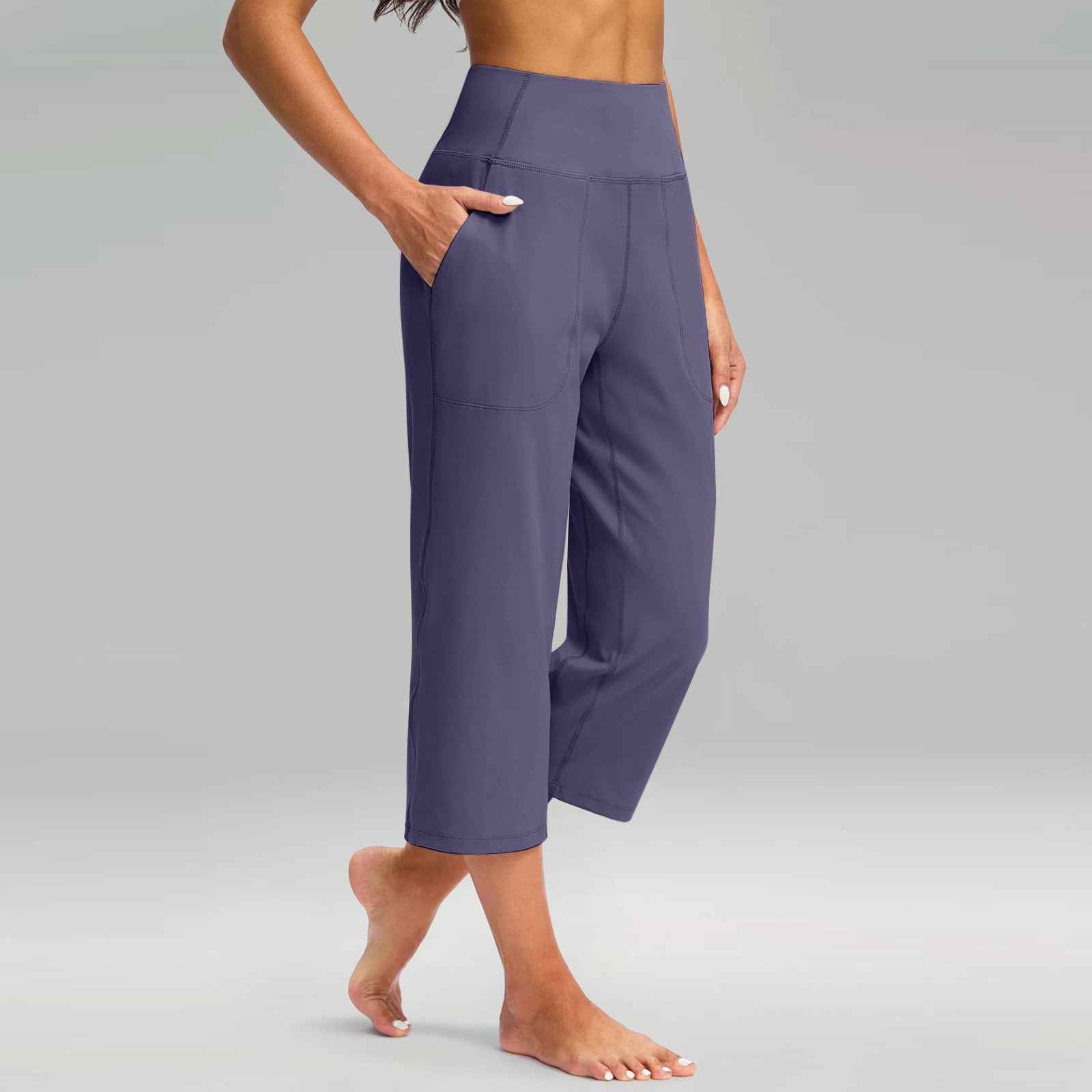 High-waisted Athletic Wide-leg Pants With A Butt-lifting Effect