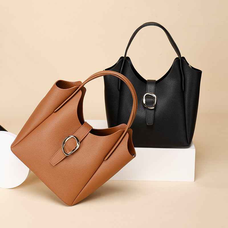 Full-Grain Leather Crossbody Bag — Soft Shoulder Bag