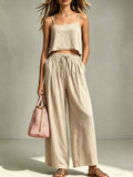 Fashion Casual Camisole And Wide-Leg Pants Set
