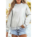 Women's Raw-Hem Crew-Neck Sweatshirt