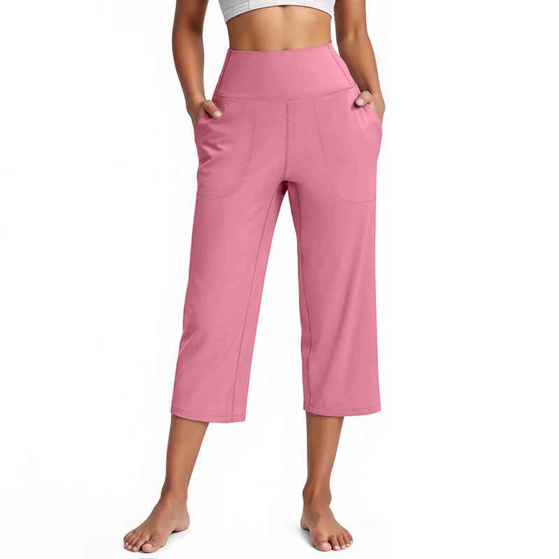 High-waisted Athletic Wide-leg Pants With A Butt-lifting Effect
