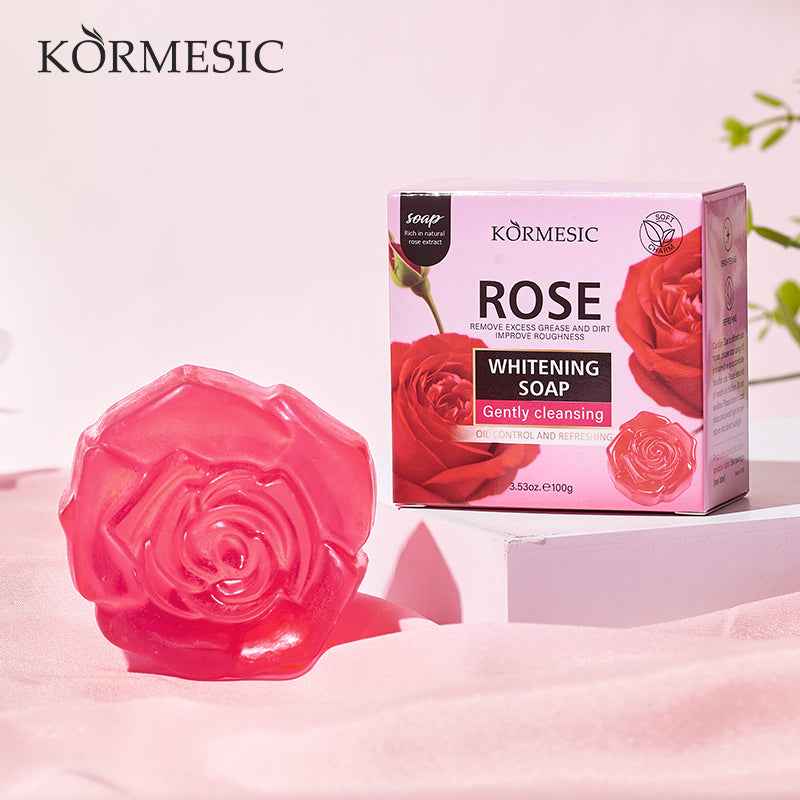 Red Rose Brightening Soap Bar – 100g Natural Skin Whitening