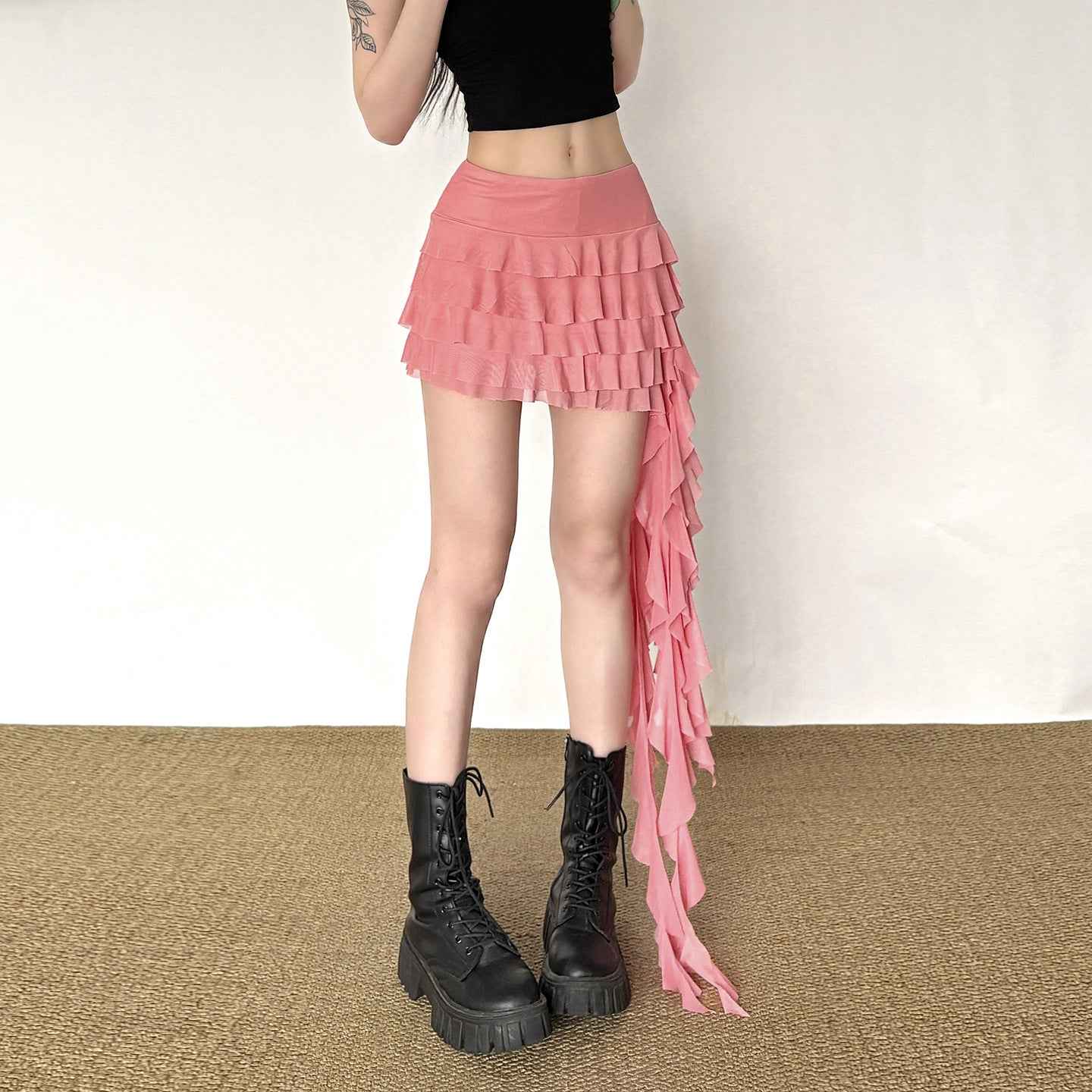 European And American-style Summer New Womens Multi-layer Ruffled Fringed Skirt