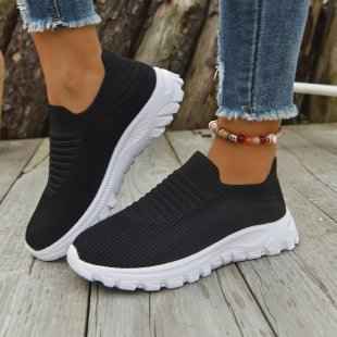 Women’s Mesh Slip-On Platform Sneakers – Breathable Wedge Trainers | Sizes 36–43