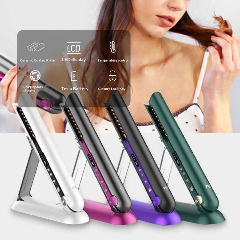 Wireless 2-in-1 Hair Straightener & Curling Iron