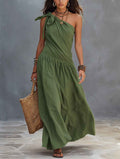 Womens Off-shoulder Asymmetrical Dress