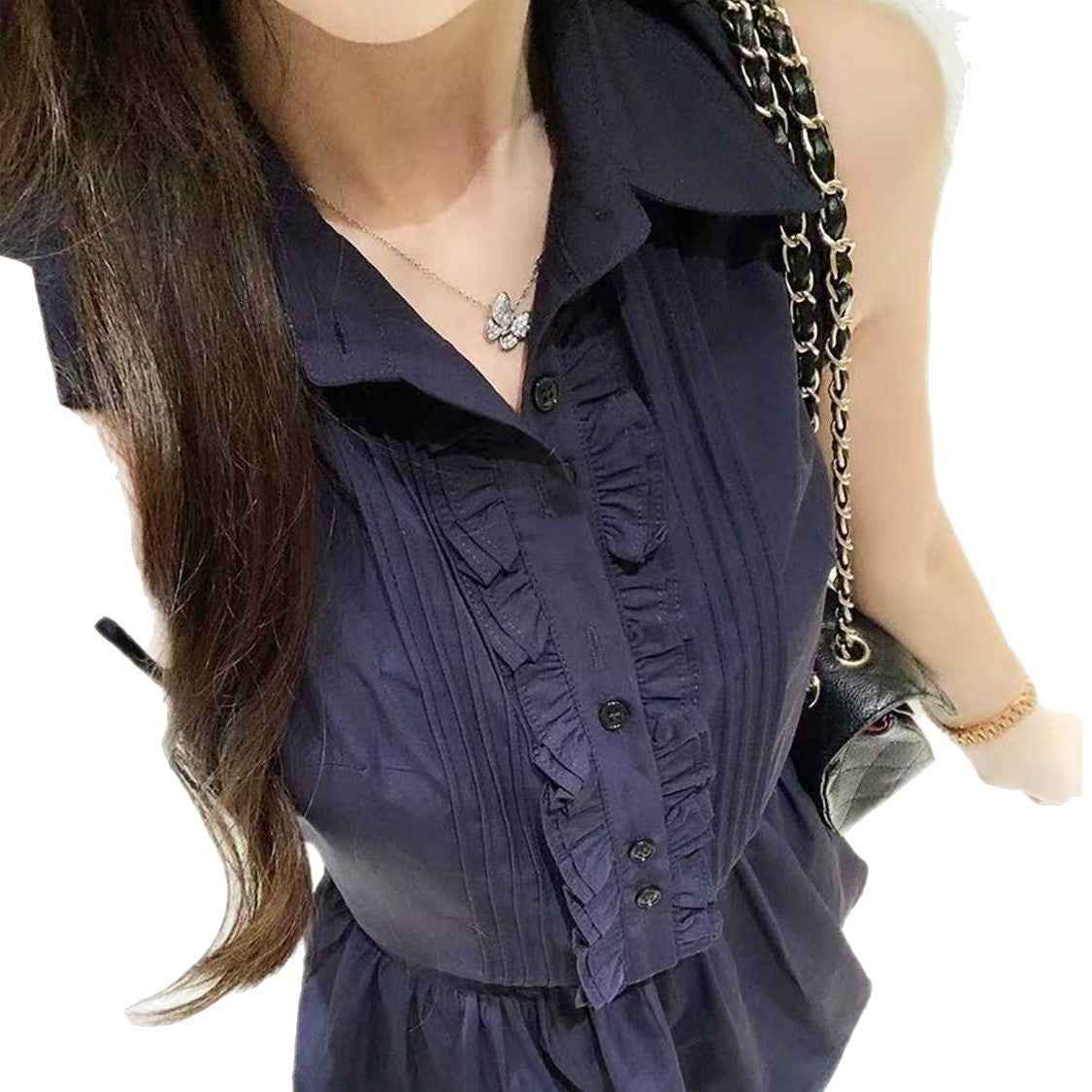 Knit Button-Detail Hooded Mini Dress