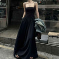 Artistic Retro Sleeveless High-Waist A-Line Slip Dress
