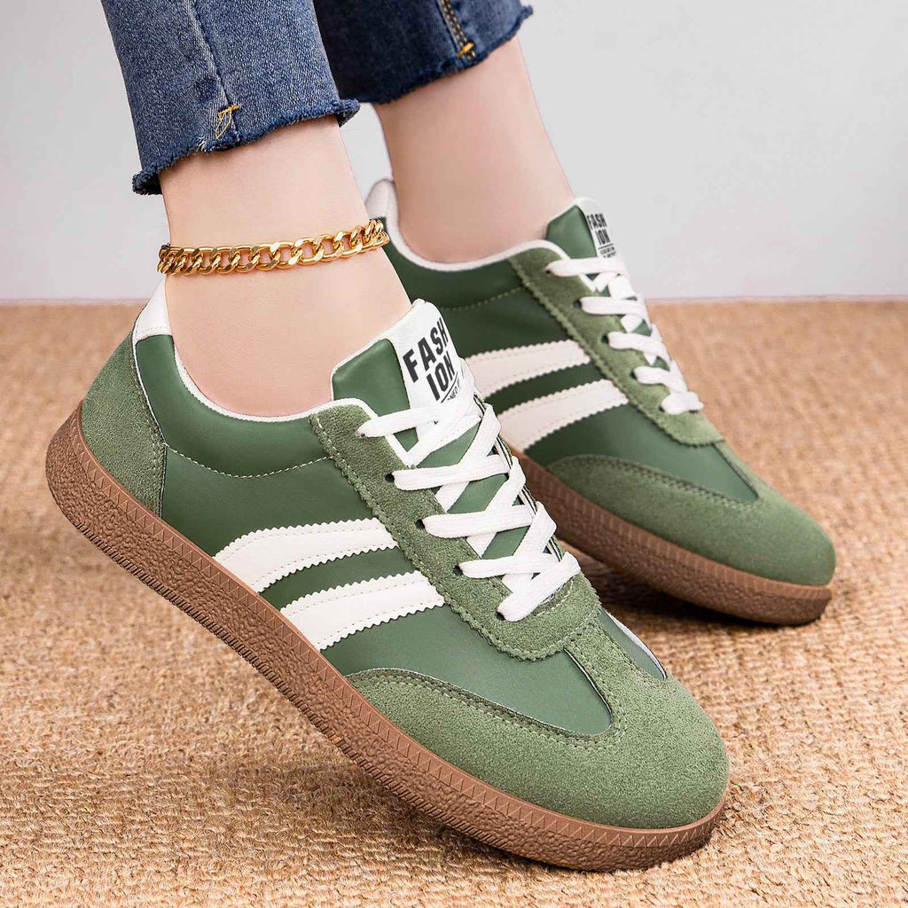 Color-Block Low-Cut Casual Sneakers – All-Season