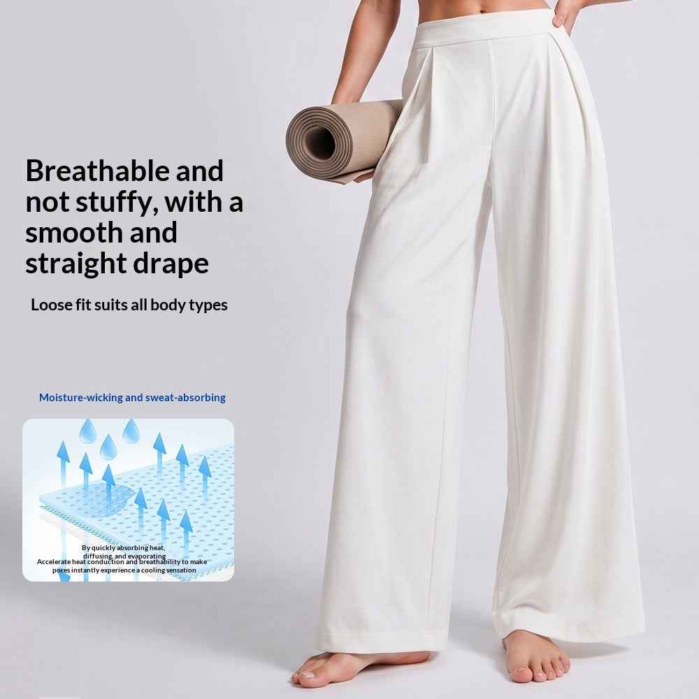 Loose-fitting Wide-leg Straight-leg Outdoor Sports Pants For Training Running And Fitness
