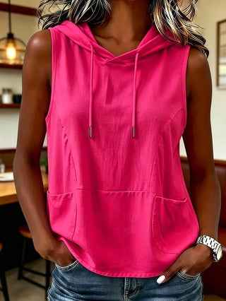 Hooded Sleeveless Tank Top