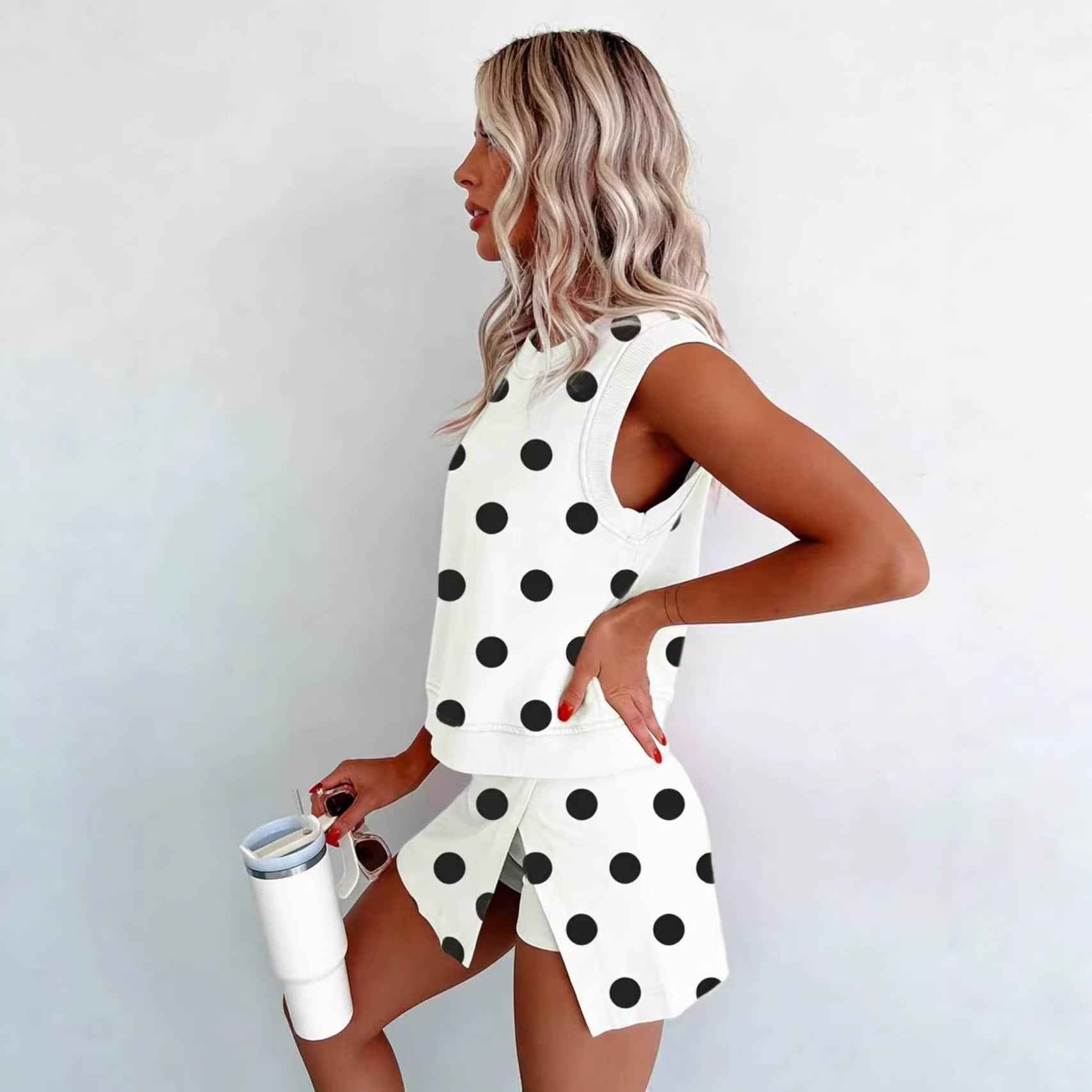 Women's Sleeveless Tank Top & Shorts Two-Piece Set — 5 Colours