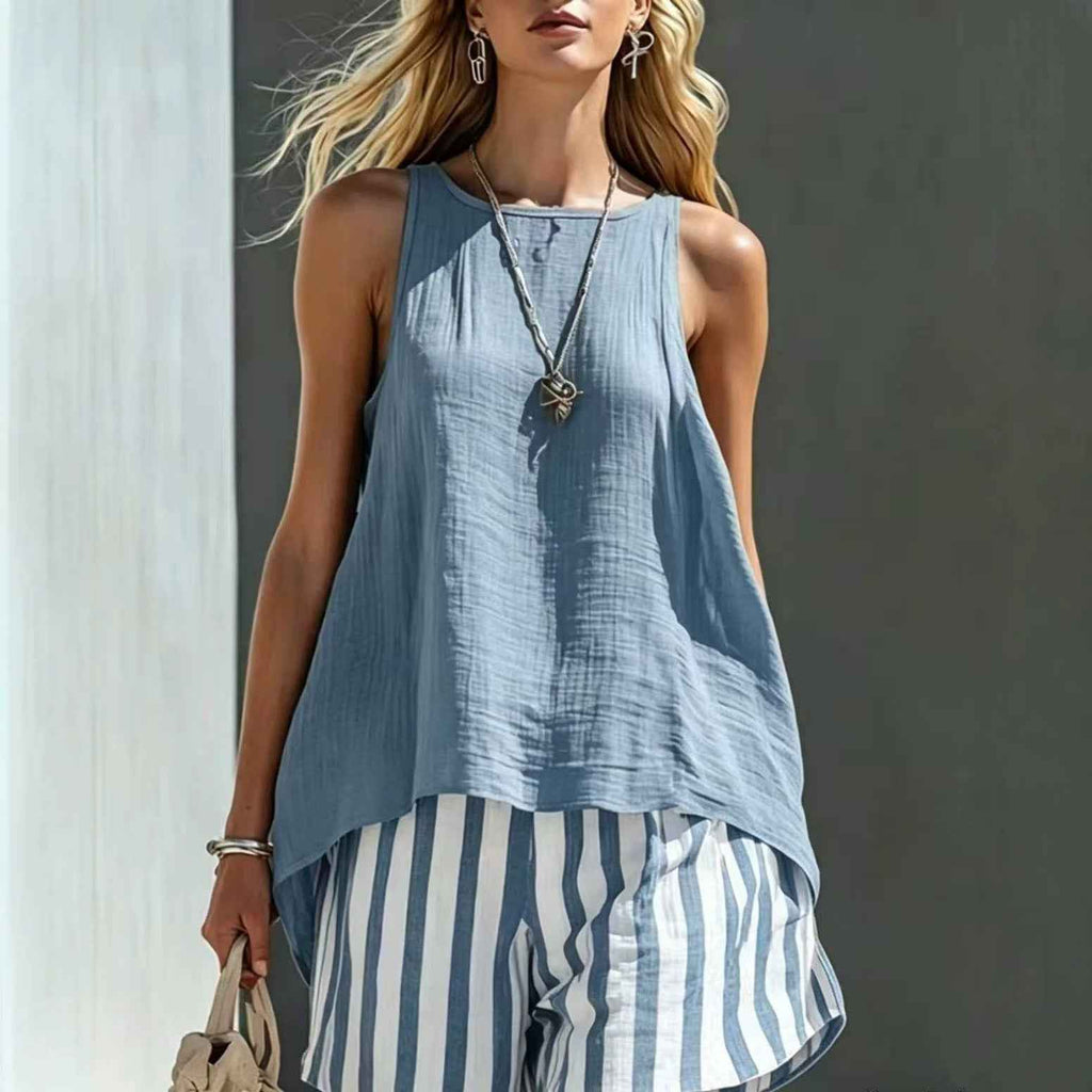 Solid-Colour Sleeveless Tank Top — 7 Colours
