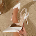 French-Style Satin Stiletto Sandals – Pointed Toe