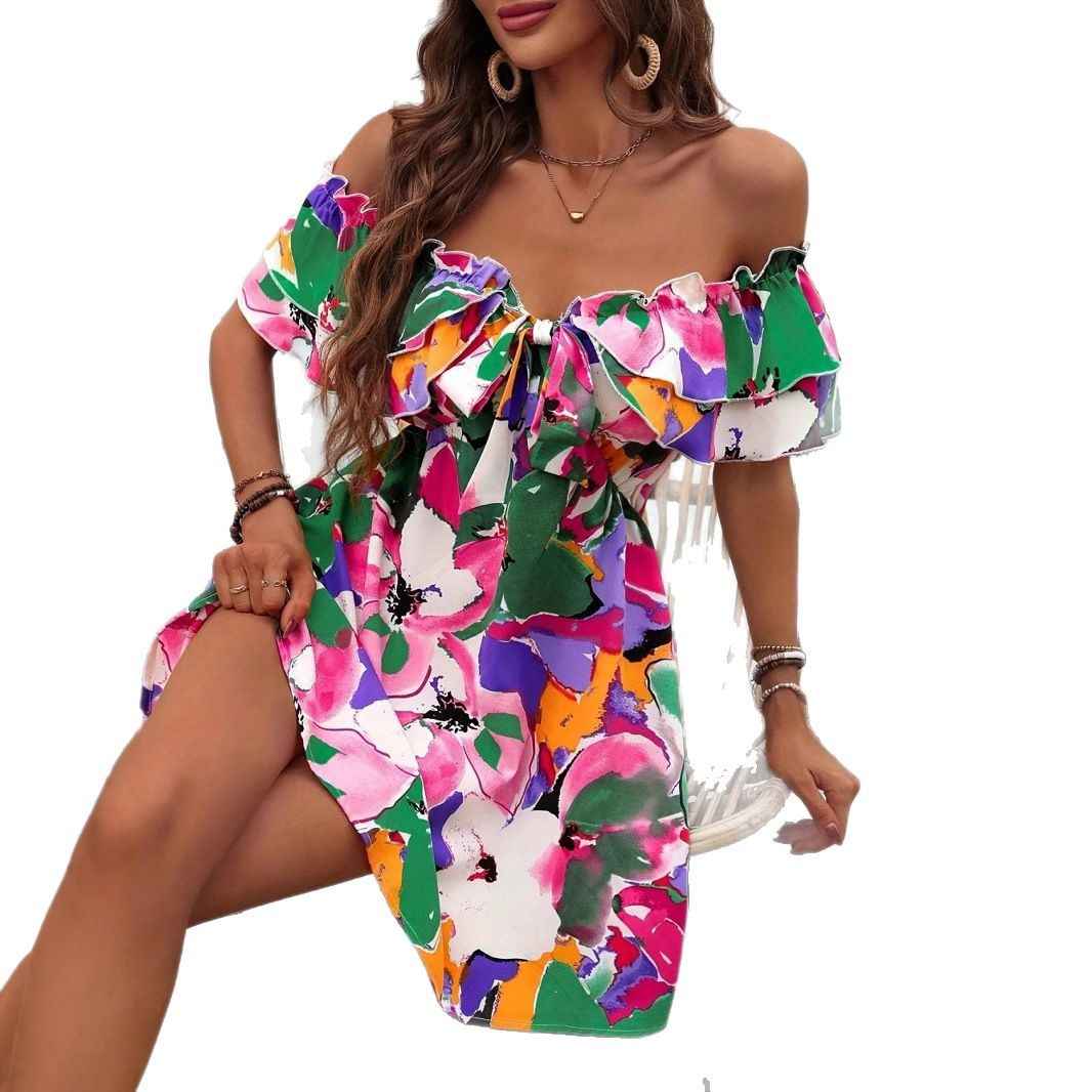 Stylish And Elegant Printed Dress For Women Perfect For Vacation