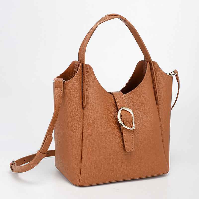 Full-Grain Leather Crossbody Bag — Soft Shoulder Bag