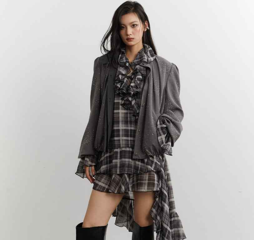 Short Lined Jacket – Cropped, Gray