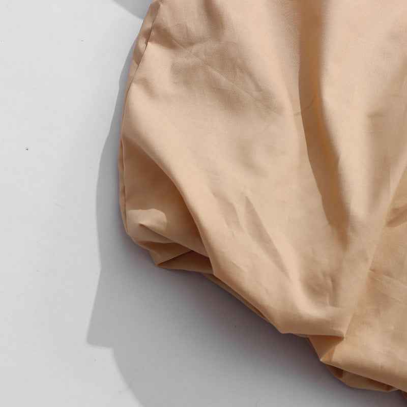 Off-Shoulder Puff Sleeve Crop Top | Drawstring Cropped Blouse