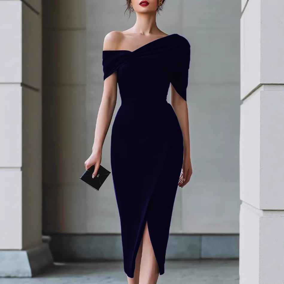 Women's Slim-Fit Patchwork Bodycon Midi Dress — 3 Colours