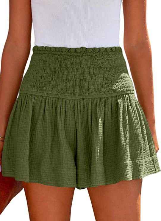 Women's High-Waisted Casual Shorts – Elastic Waist