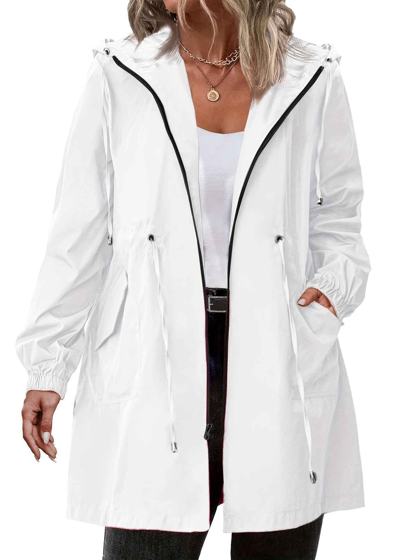 Plus-size Womens Outdoor Sportswear Lightweight Windbreaker
