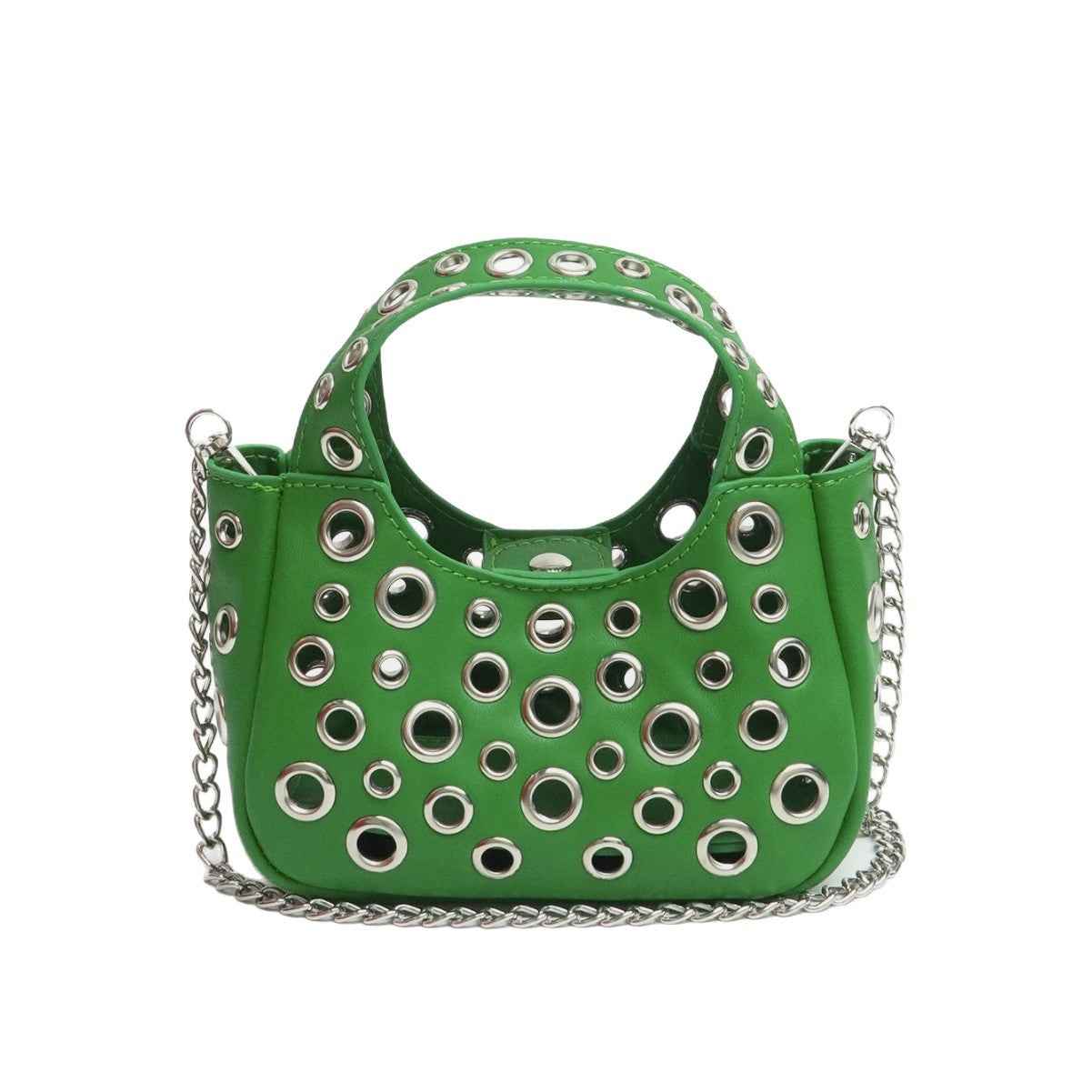 Rivet Bucket Bag — PU Crossbody, Vintage Style, 4 Colours