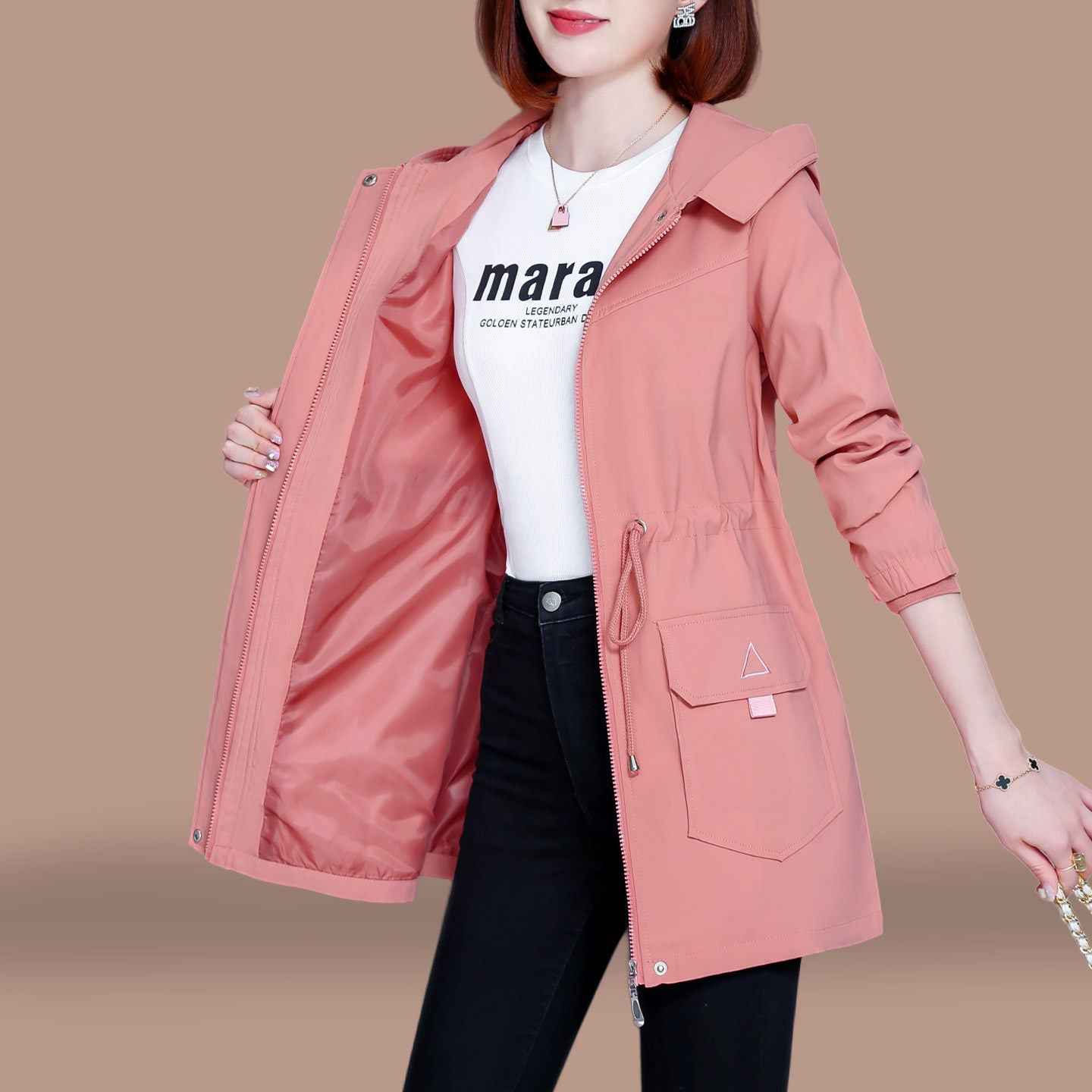 Elegant Loose-Fit Windproof Jacket — 4 Colours, M–4XL