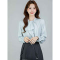 Versatile Bow-Tie Long-Sleeve Shirt