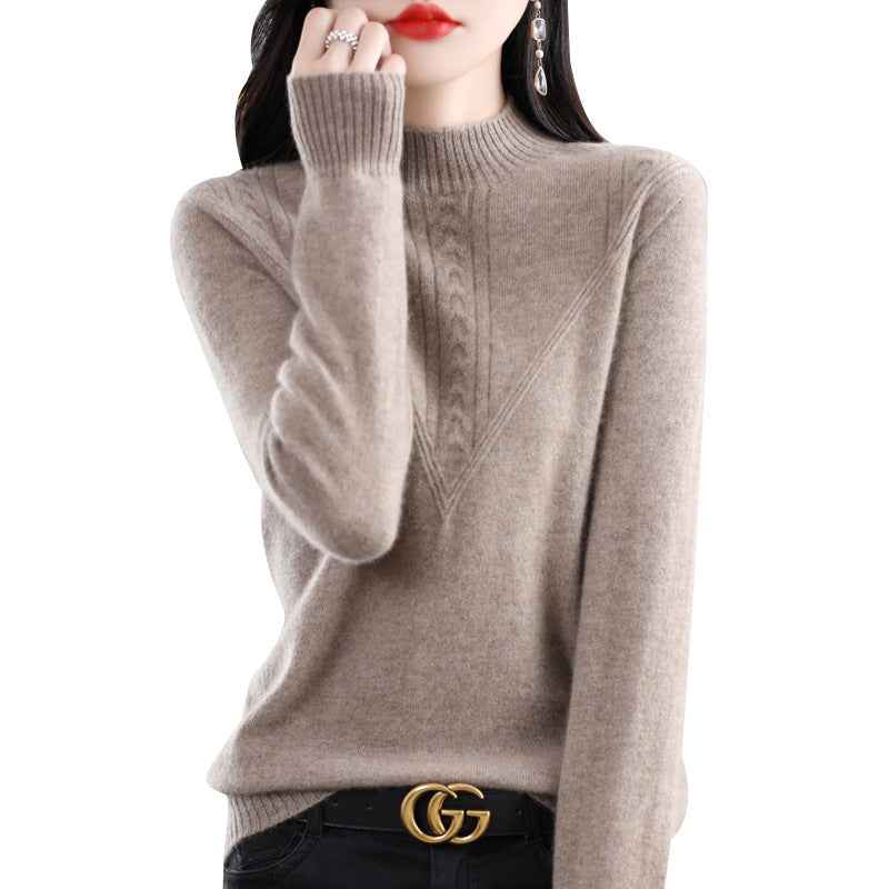 Mock-Neck Pullover Sweater — 9 Colours