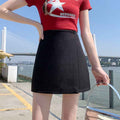 New High-waisted Irregular Midi Skirt For Women
