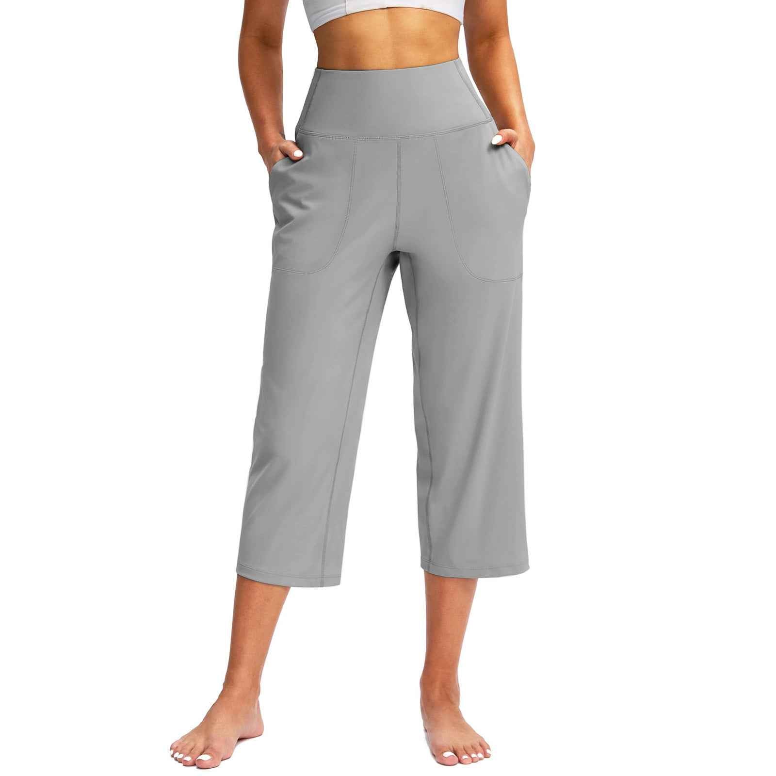 High-waisted Athletic Wide-leg Pants With A Butt-lifting Effect