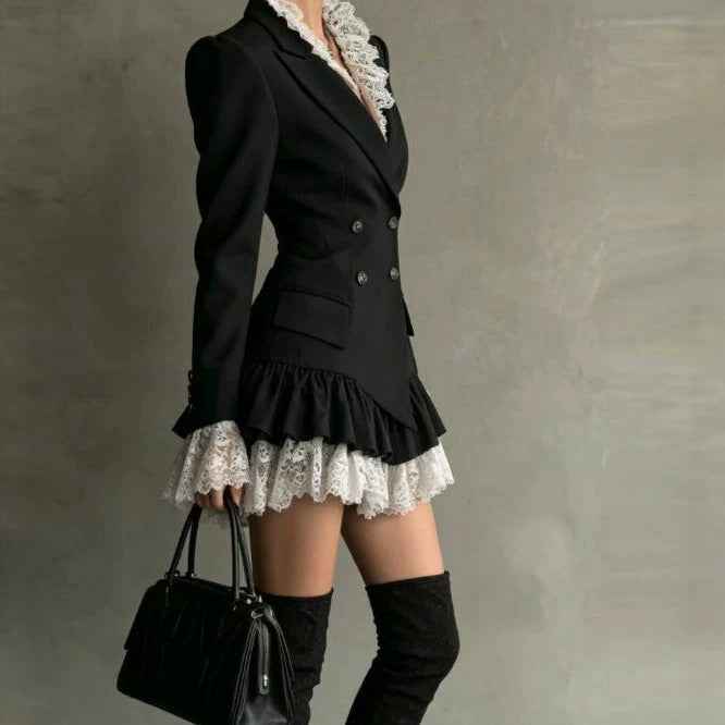 New Arrival Patchwork Color-block Long-sleeve Dress