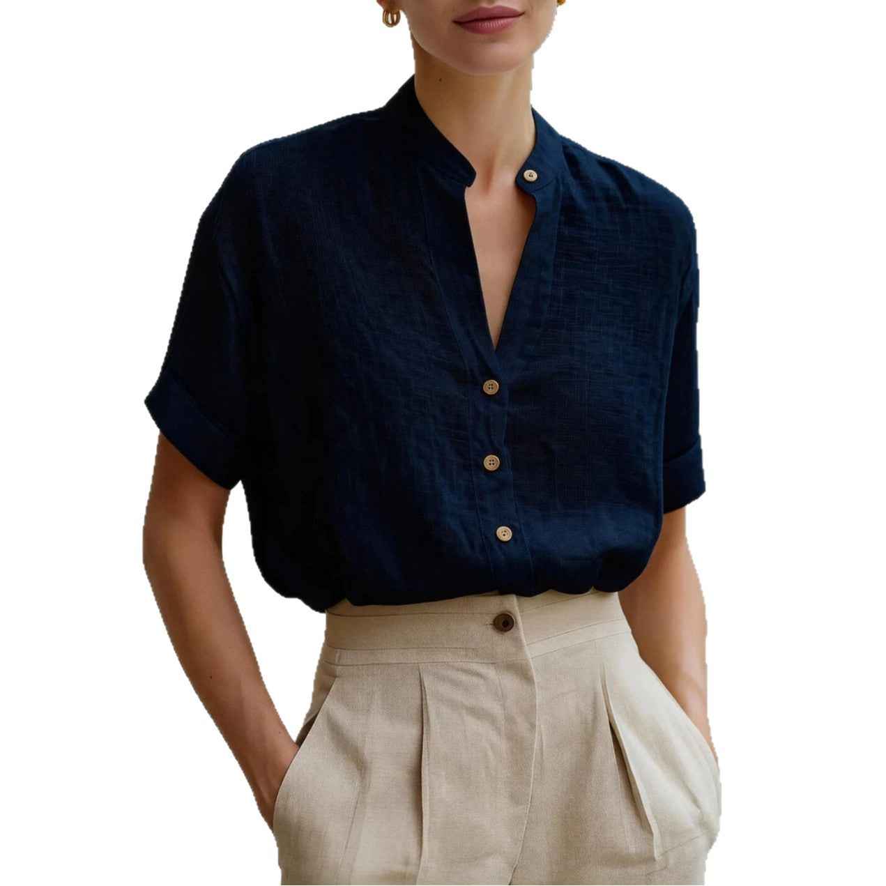 Casual Simple And Versatile Womens Top