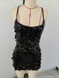 Women's Sequin Sleeveless High-Waist Mini Dress — 4 Colours, S–L