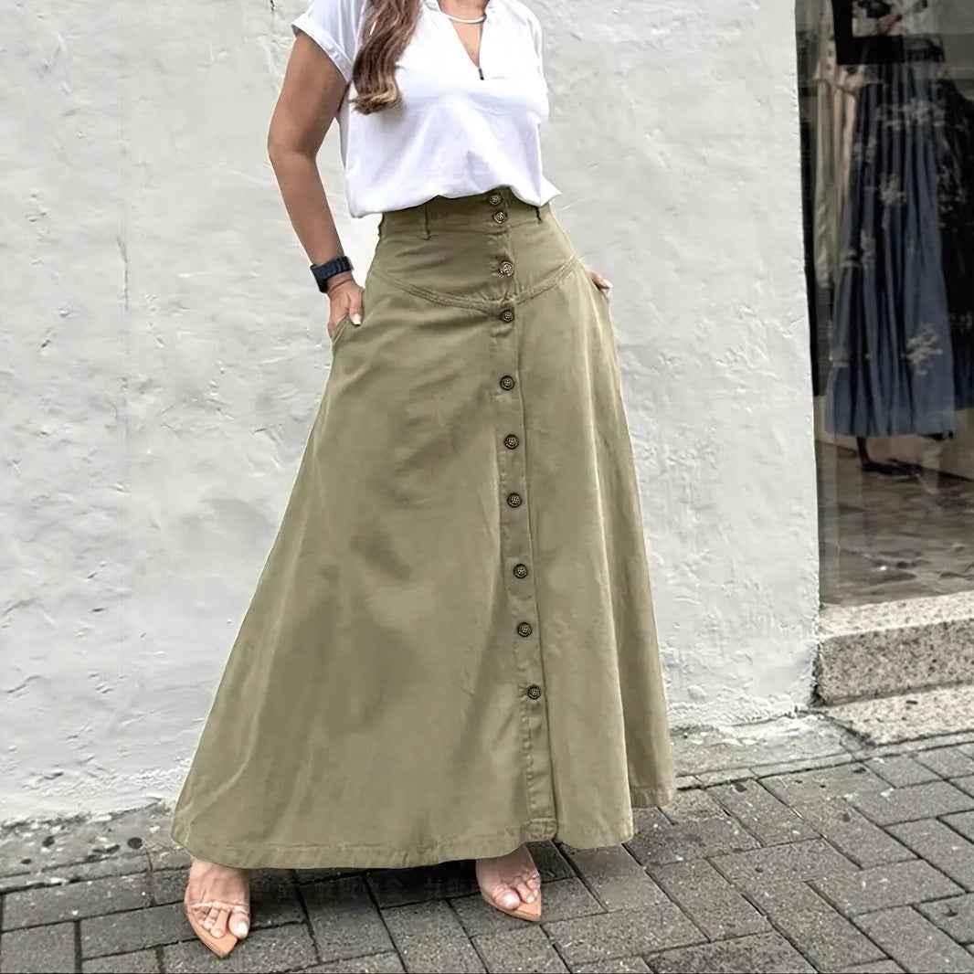Women's High-Waist A-Line Skirt — 4 Colours, S–2XL