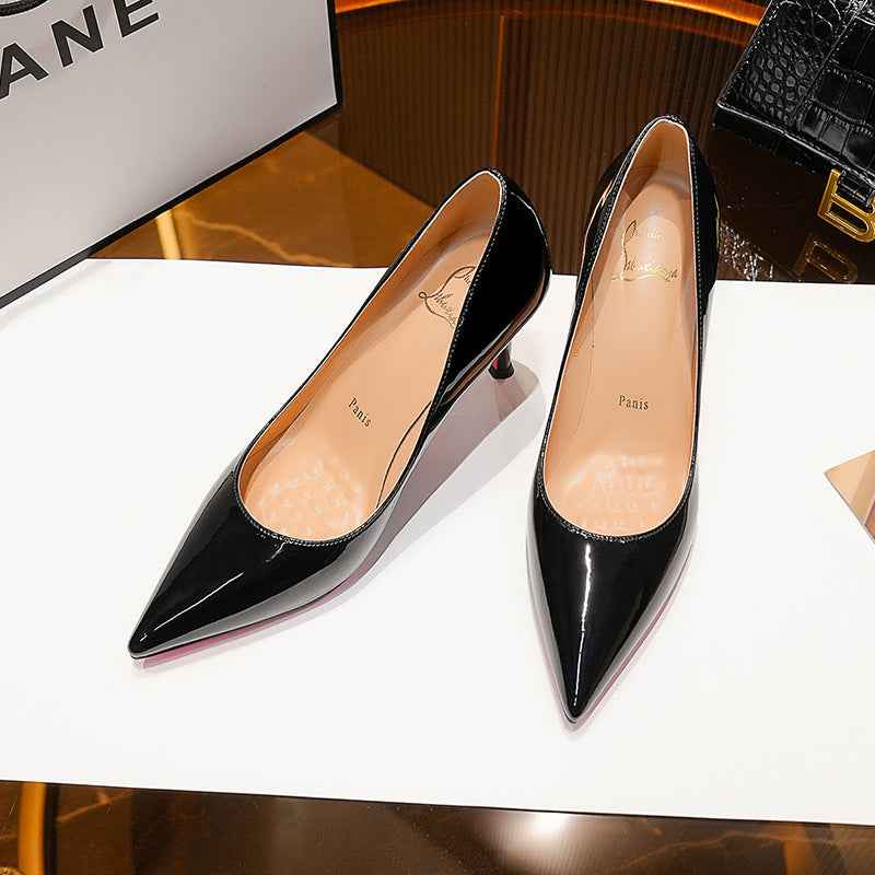 Side-cut Stiletto-heel Sexy Pointed-toe High Heels