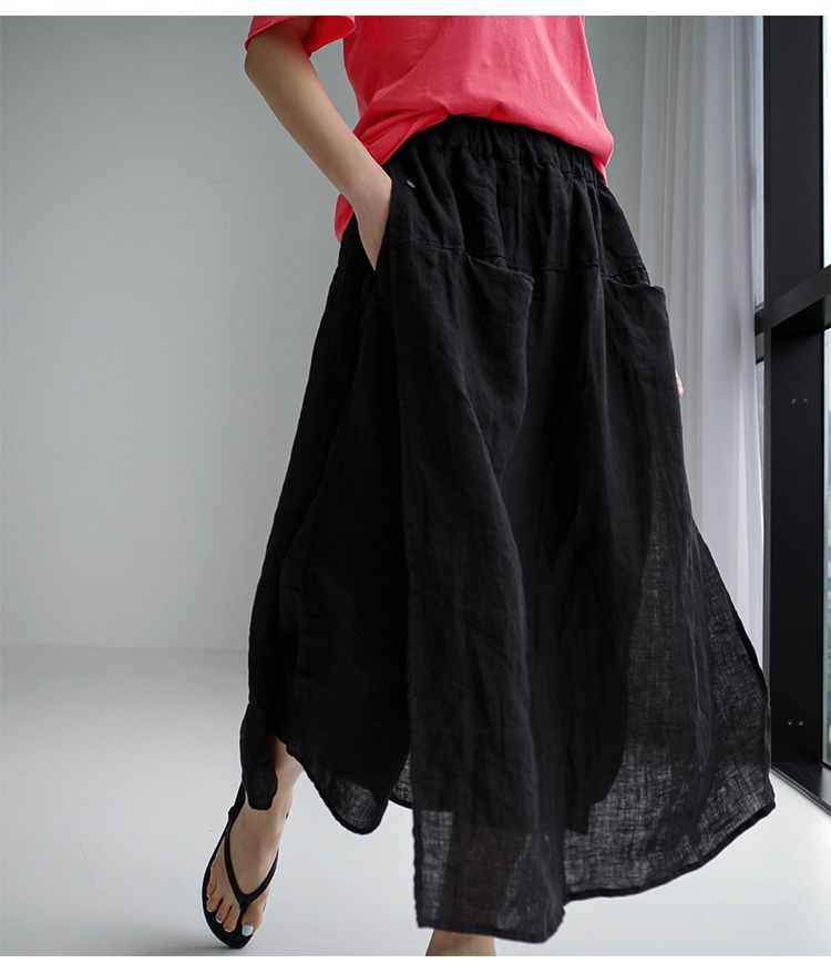 Women's Wide-Leg Culottes — High-Waist Cropped Trousers