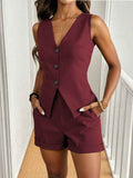 Sleeveless Tank Top Two-Piece Set – Elegant Summer Commuter Outfit
