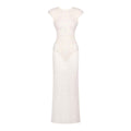 Womens Beaded Lace French-Style Dress