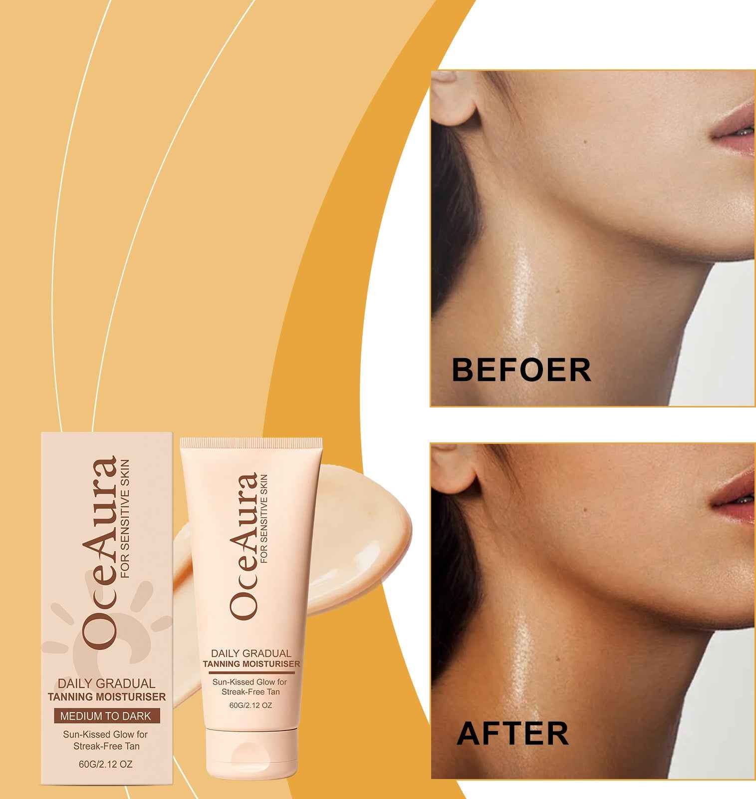 Self-Tanning & Moisturizing Body Lotion – Dark Glow
