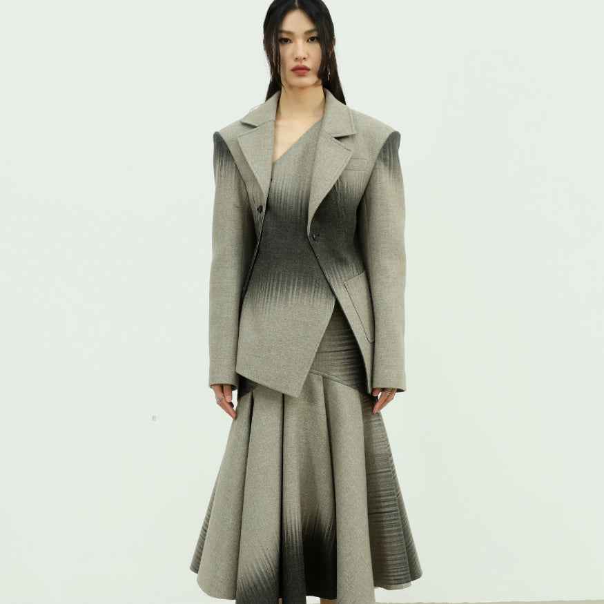 Women's Wool-Blend Street Style Suit Set