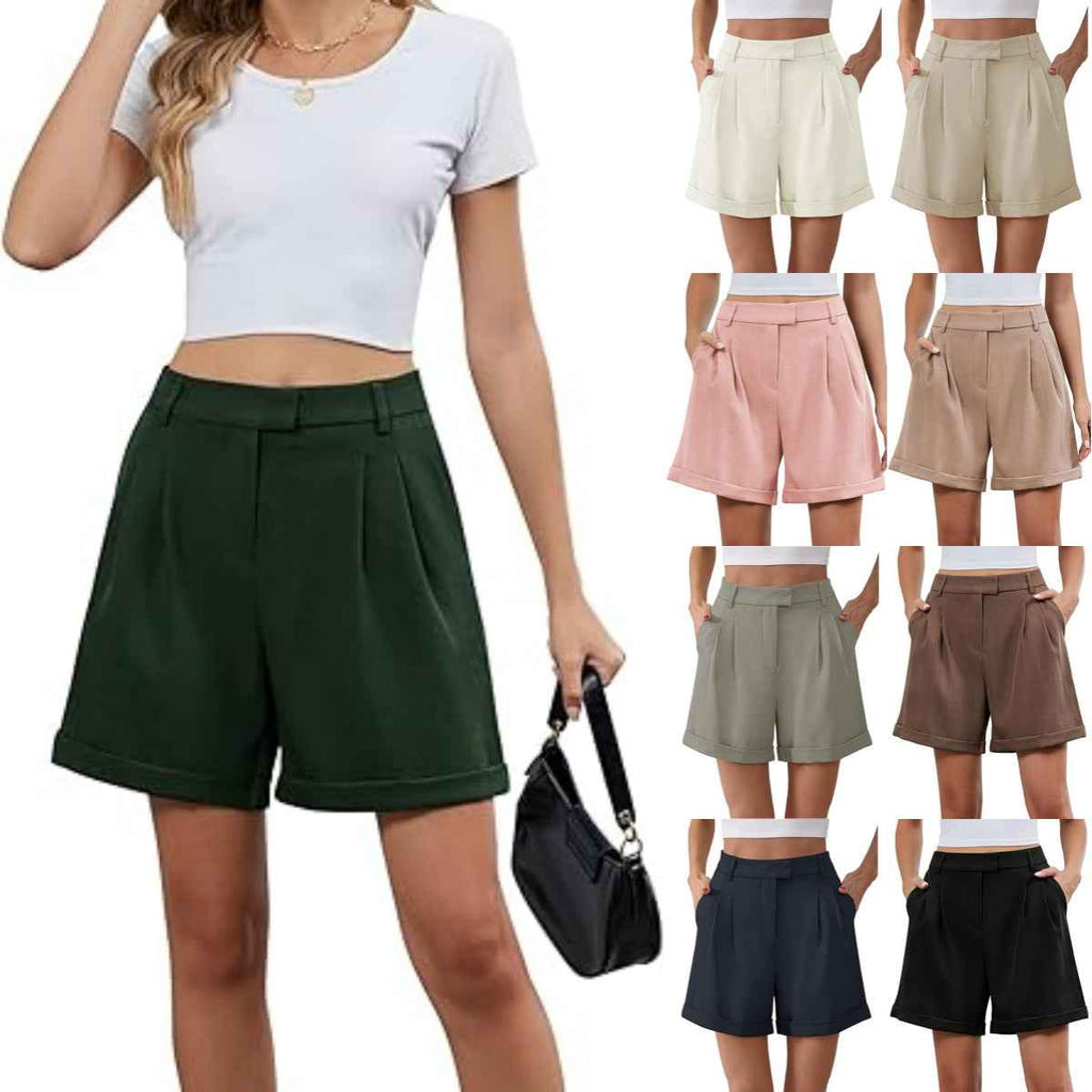 Womens Summer Elastic Business-Formal Shorts