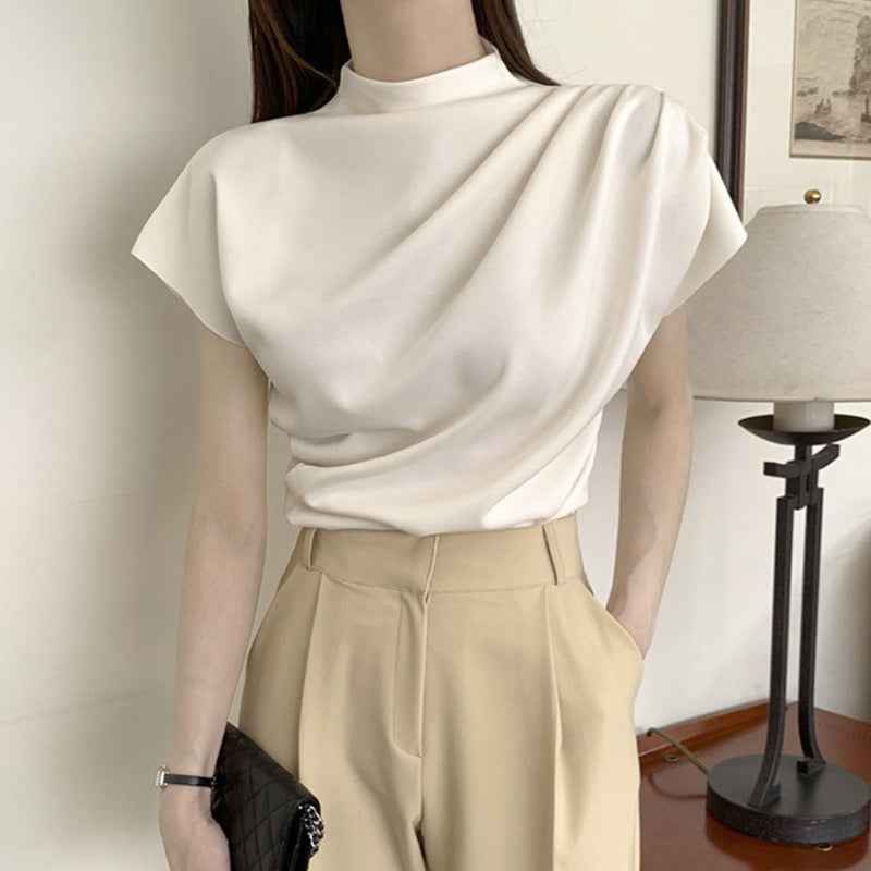 Printed Loose Fit Short Sleeve Top | Women's Elegant Pullover