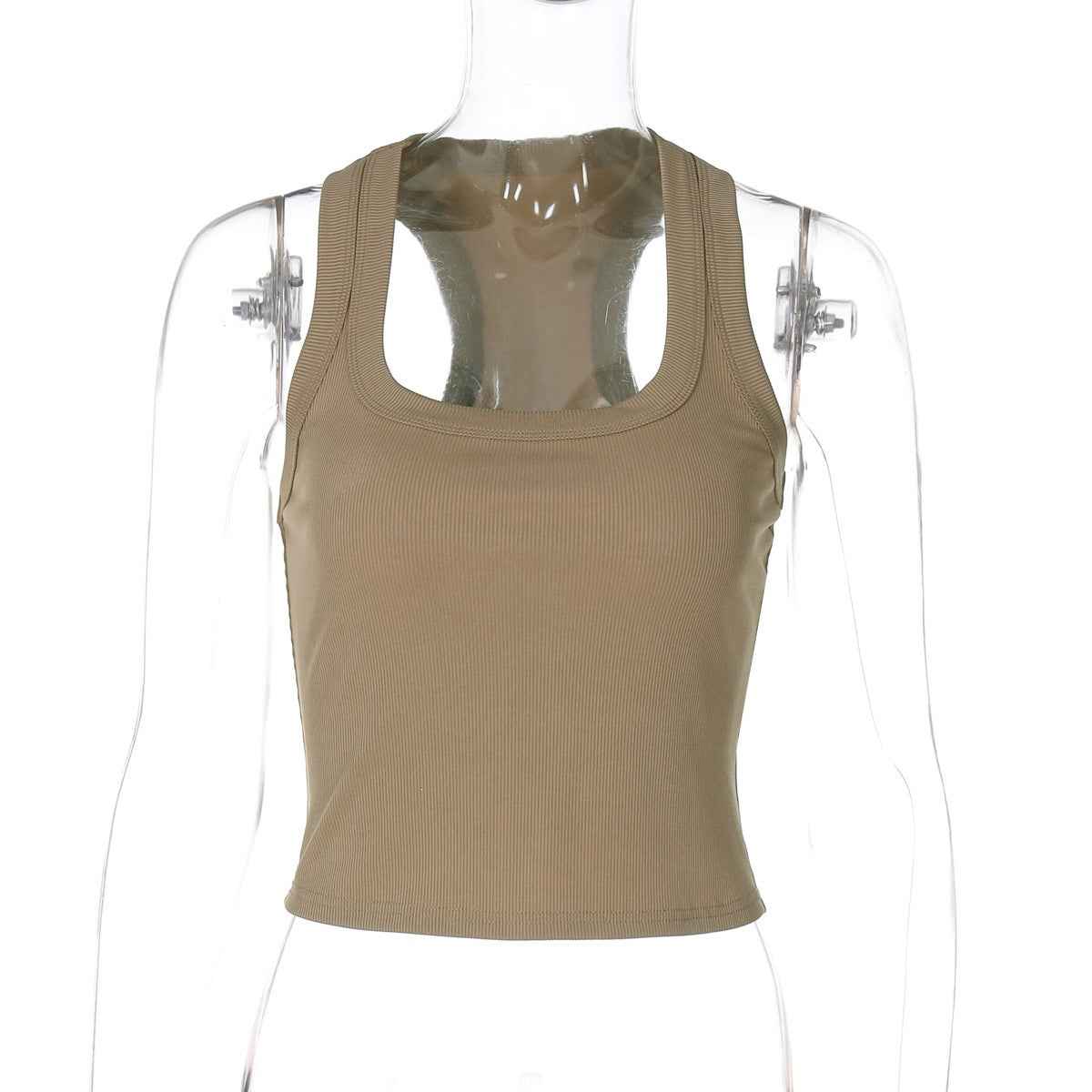 Women's Backless Cut-Out Cropped Tank Top