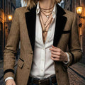 British-style Womens Blazer With A Contrasting Corduroy Collar